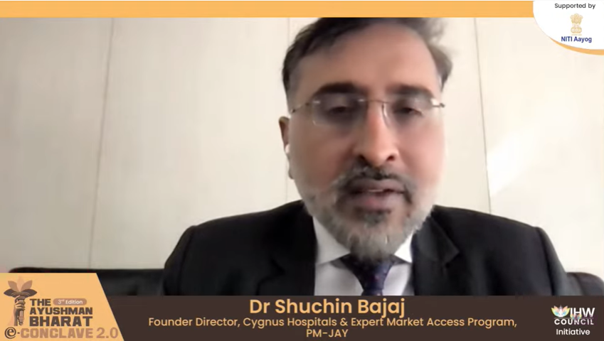 IHWCouncil's tweet photo. "Our ethos is very different, we will not deny #healthcare to anyone on financial reasons", says @shuchinbajaj, Founder Director, @Ujalacygnus!
#AyushmanBharat #ABConclave #UniversalHealthCoverage https://t.co/ArvSpLOYma