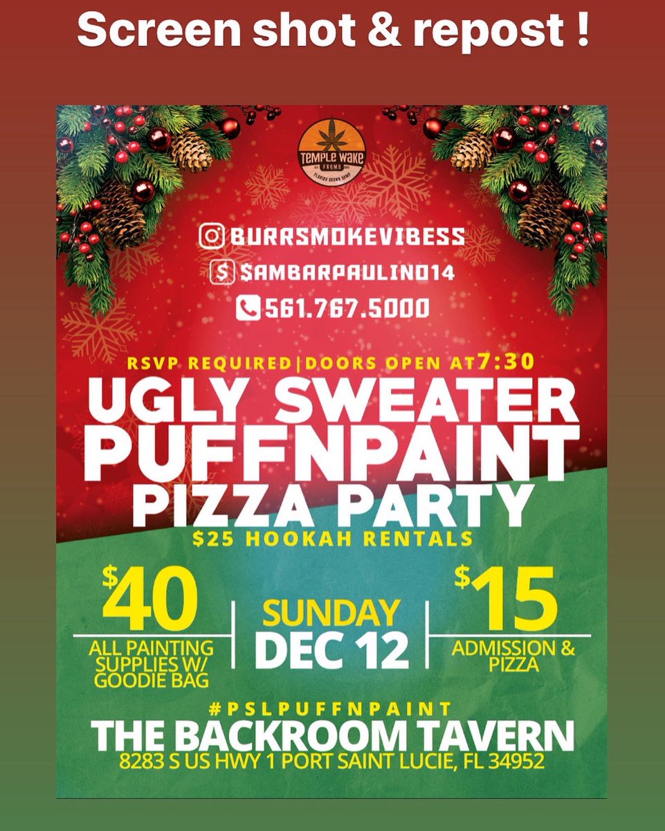 am_BAARRR's tweet photo. This Sunday ! Come out &amp; vibe !!! #pslpuffnpaint https://t.co/LuRv8foK2w