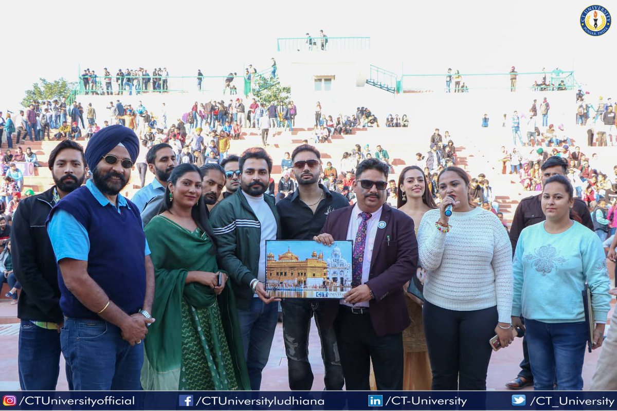 CT_University's tweet photo. Glimpse of Star Cast of 'Marjaney' Visit at CT University .
#CTU #promotions #marjaney #sippygill #pollywood #movie https://t.co/pWkhMpMBKr