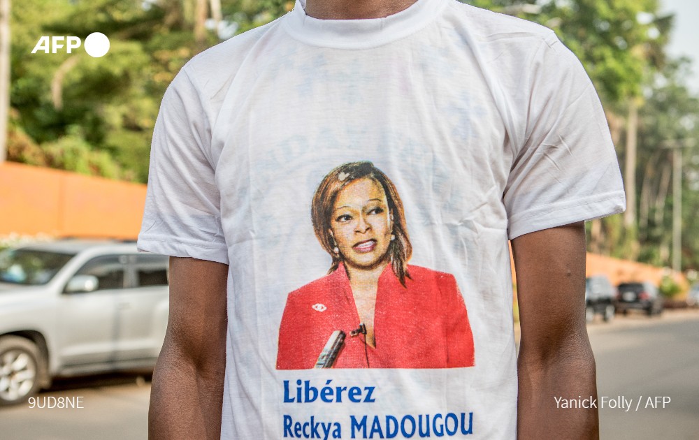 AFP's tweet photo. #UPDATE Benin opposition leader and former justice minister Reckya Madougou is sentenced to 20 years in prison for terrorism before a special court in the capital Porto-Novo https://t.co/d5aY3TRIO5