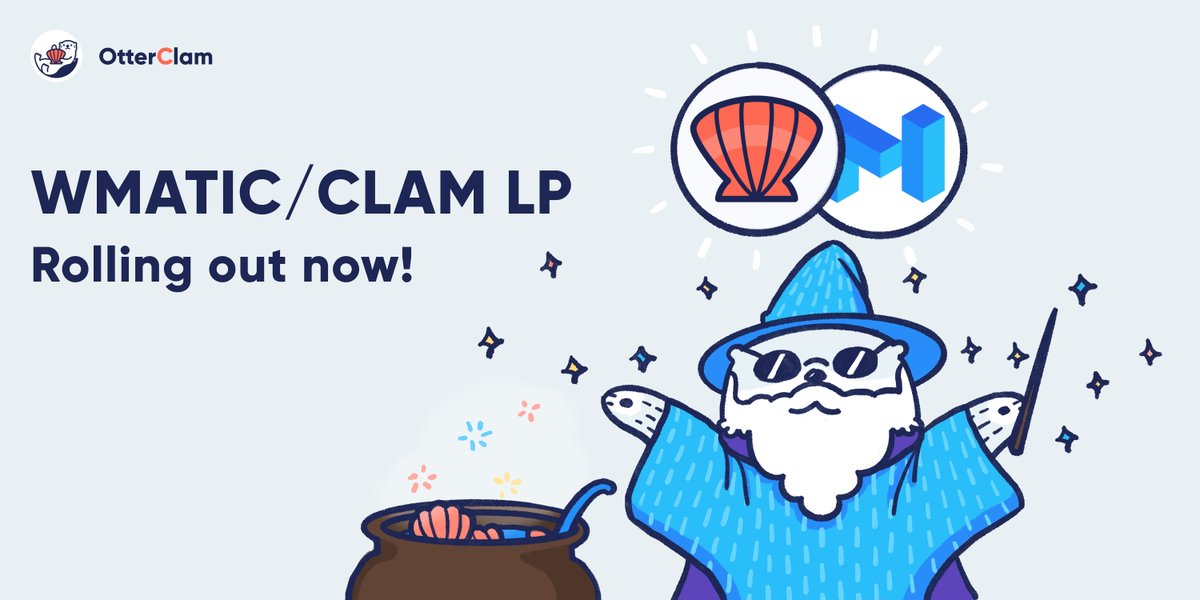 OtterClam's tweet photo. You asked for it? You get it! Our WMATIC-CLAM LP bond is out! Get those discounts while they're fresh off the oven!
#MOGMI https://t.co/VYmhuqiMRm
