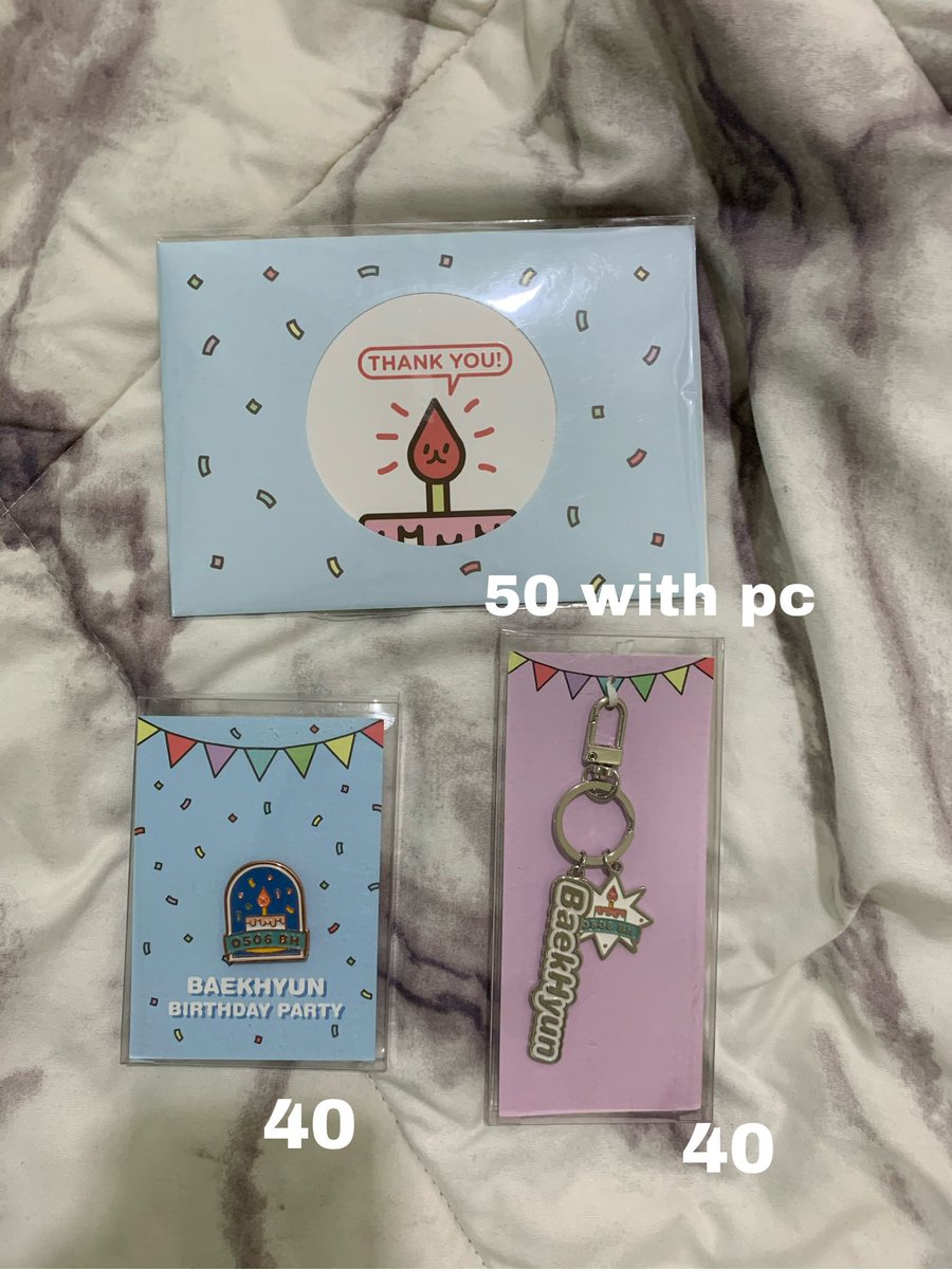 graceggjy's tweet photo. WTS / MY 🇲🇾
Help RT 🙏🏻 

• Baekhyun’s Birthday Party Goods

•Baekhyun 2019 &amp; 2020 Season Greetings Loose Set

Dm if interested!

#pasarEXO #pasarexomy https://t.co/Pmx4UUKHl6