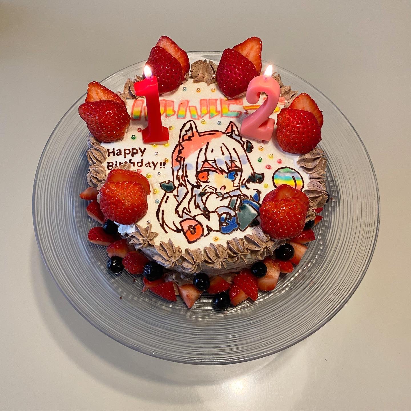 Kaoringo 娘12歳のバースデーケーキ 彼女の推しキャラで 大大大コーフンで 夜なべして作った甲斐があるってもんよ 12歳バースデー バースデーケーキ キャラケーキ カラフルピーチ ならぬ ハルハルピーチ カラピチ からぴち どぬく どぬくさん