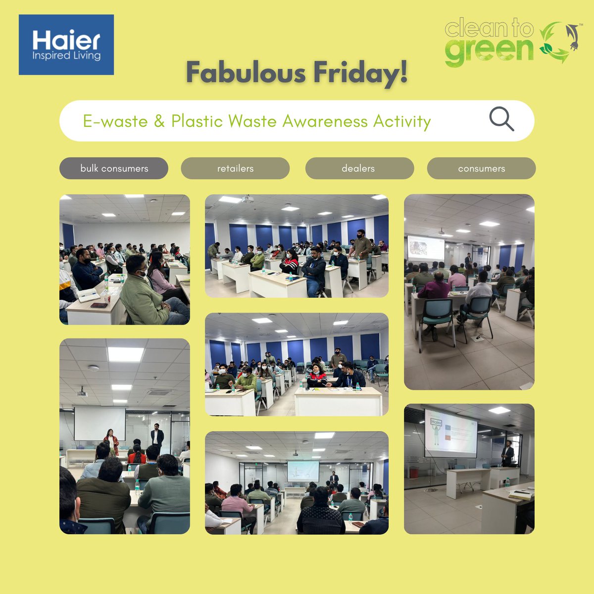 CleanToGreen's tweet photo. As a #community of #consumers and #producers we must help each other live better. With our #connectbetter activities, we are reaching out to #dealers #retailers and #bulkconsumers of EEE to spread awareness about ways to tackle e-waste.
@IndiaHaier @Lenovo_in https://t.co/fb77obZqS0