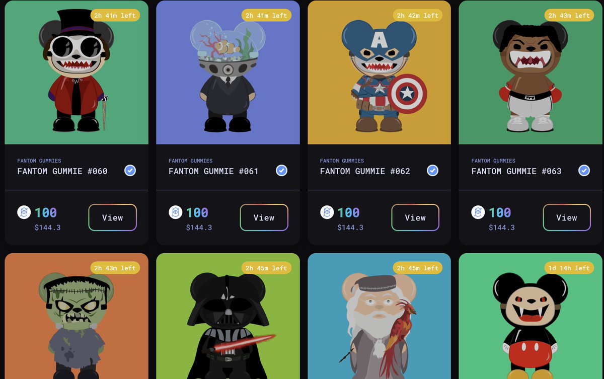 2+ hours left of the Wave 4 auctions if y'all wanna join the Gummie Fam 🐻🐻