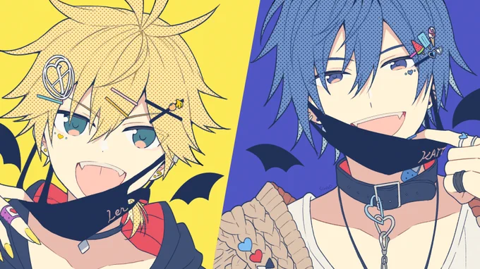 これはヴァンパイアなレンくんと兄さんの絵 