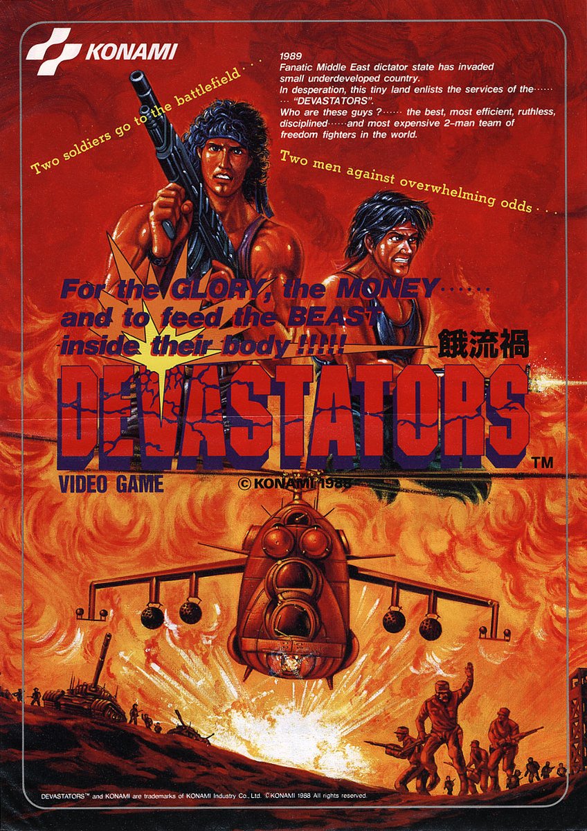 SirArturo3's tweet photo. ¡Es la guerra! #Konami nos ponía en el papel de dos mercenarios en este #Devastators, que como no, solo ellos son capaces de derrotar a todo un ejercito enemigo armado hasta los dientes! Y como disfrutabamos de este tipo de juegos en los 80!
#Retrogames #PixelArt #Arcade https://t.co/95Nn9Zn6hS
