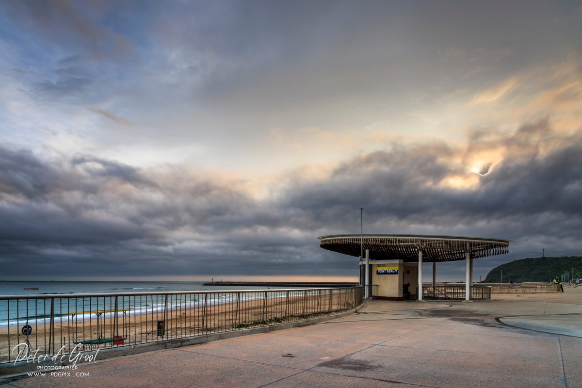 degrootp's tweet image. Point Beach, Durban this morning