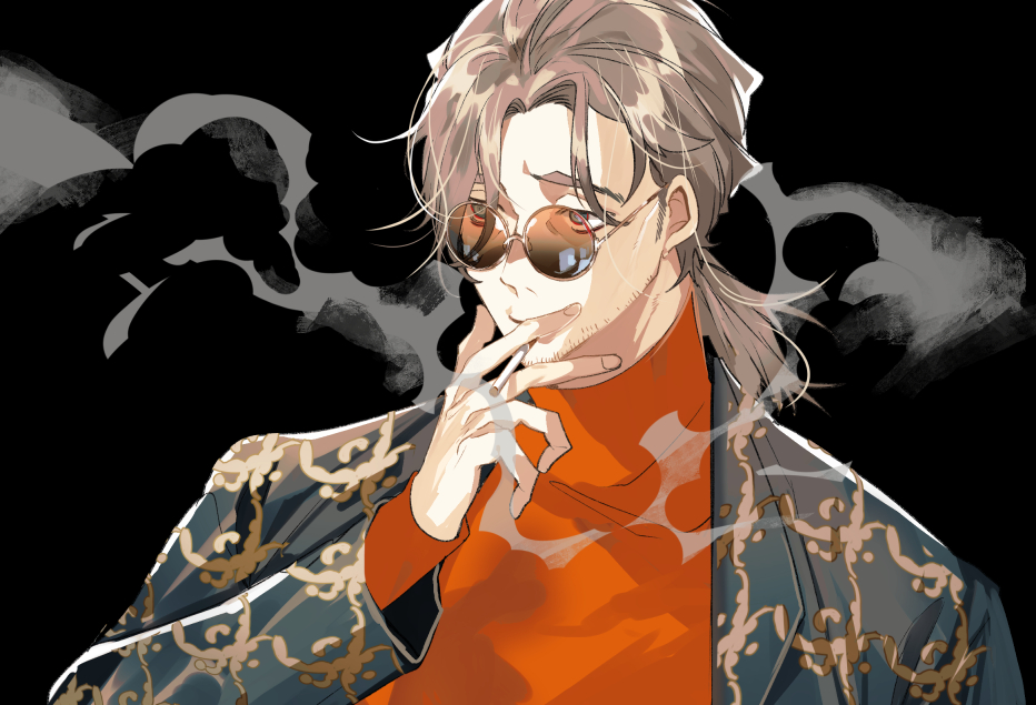 京一 いろいろ発売中 お題 気怠げなおじさんがタバコ吸ってるイラスト テーマカラーオレンジで とのことでした ありがとうございました おじさんにしっぽ髪をつけがち T Co Qbpnqtkj14 Twitter