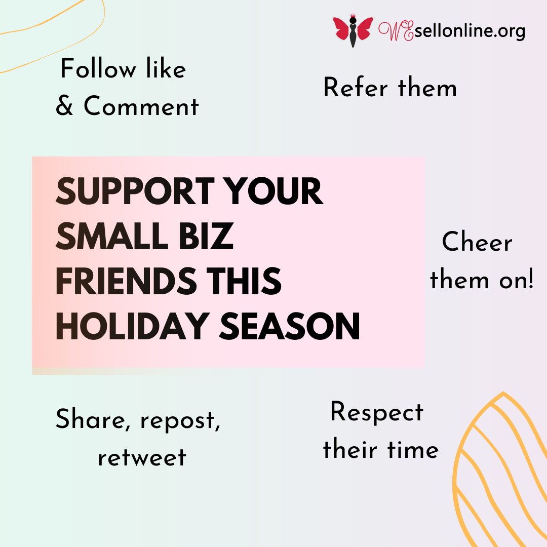 Wesellonlineorg's tweet photo. This is how you can support your small business friends...

#womenentrepreneur #womeninbusiness #supportsmallbusiness #business #smallbusiness #womenentrepreneurship https://t.co/iShXUxfTG3