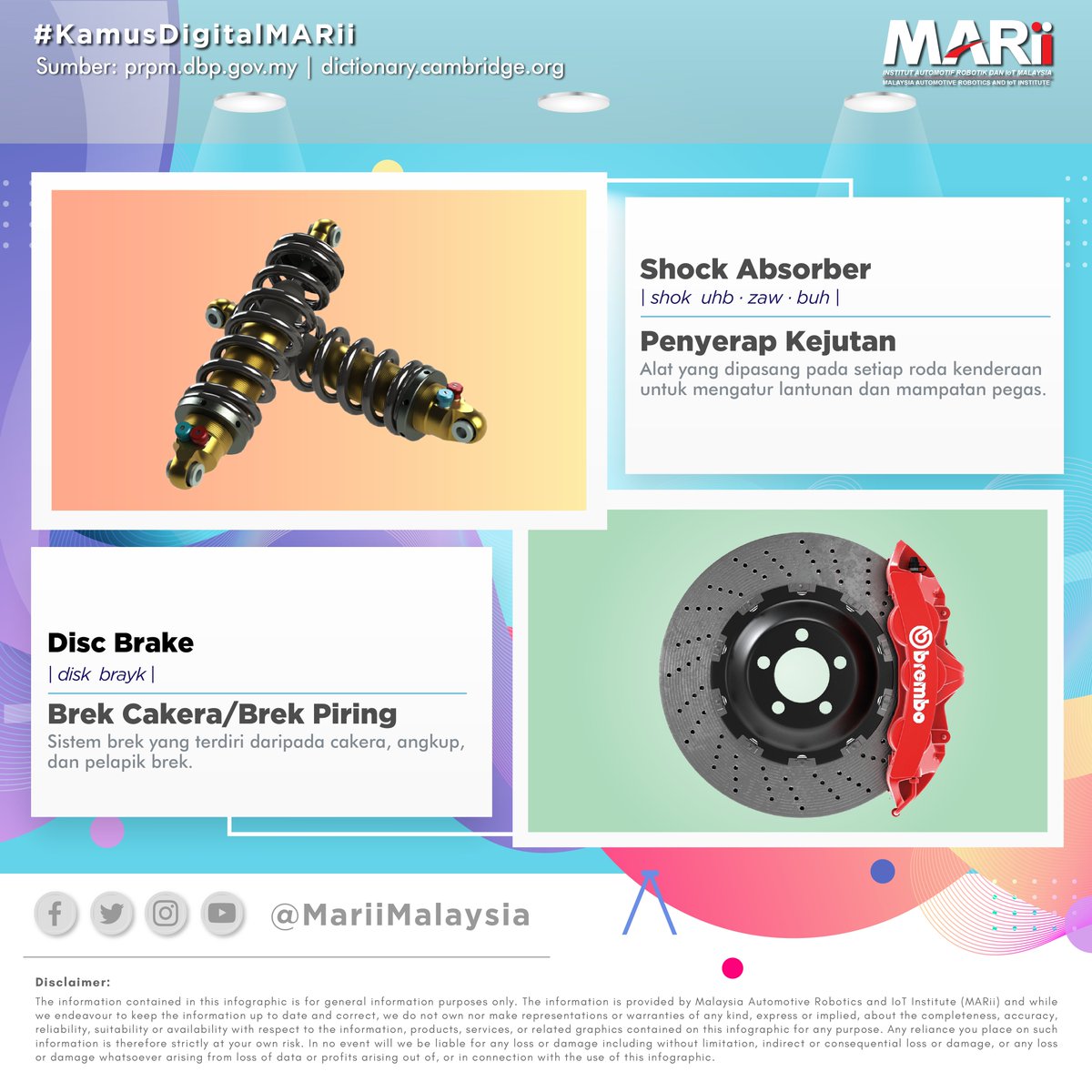 MARiiMalaysia's tweet photo. Menarik kan #KamusDigitalMARii minggu ini? Apa lagi, kongsikan dengan yang lain!
#kamus #shockabsorber #discbrake #automotive #MARii #MARiiDigital #kamusmelayu #dbp #carcomponents https://t.co/8qqVjU4lmO