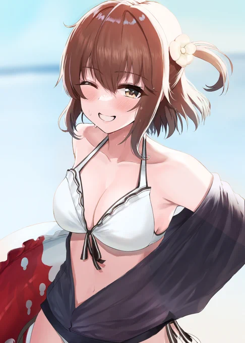 👙👙
ひといき(@echi_jpeg)さんのイラスト本のゲストページで参加させていただきました 