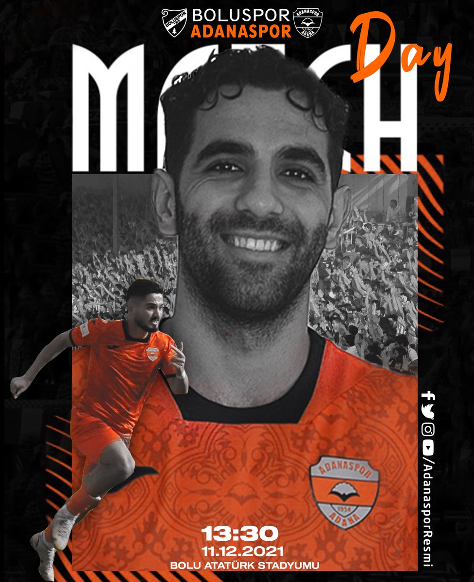AdanasporResmi's tweet photo. Maç Günü!
🆚 @Boluspor 
🏟 Bolu Atatürk Stadyumu 
🕙 13:30
📺 beIN SPORTS MAX HD1, TRT AVAZ
📲 #SALDIRKAPLAN 🤜 https://t.co/NusW9eomNs