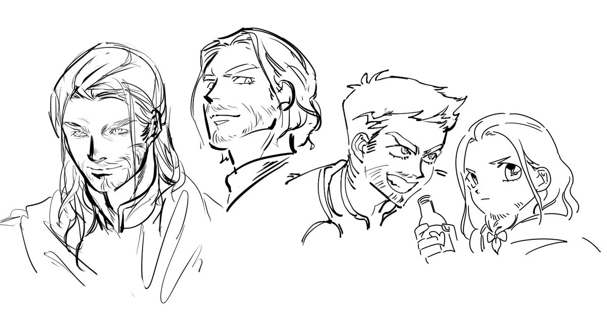 데포르메... 고찰 중에 했던 낙서