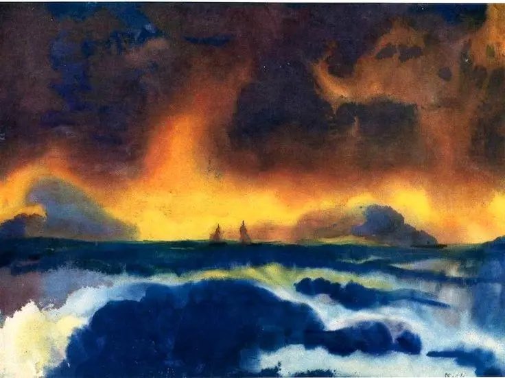 CourbetB's tweet photo. Emil NOLDE (1867-1956) 🎨
#peintre #expressionniste #aquarelliste #allemand https://t.co/uEu2Ltst0t