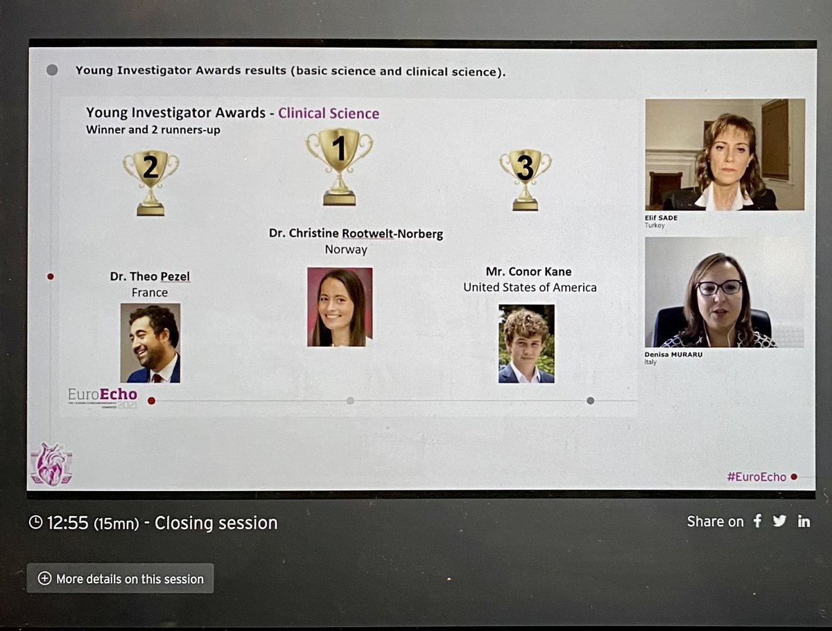 ThorEdvardsen's tweet photo. Congratulations as the winner of the #euroecho YIA @NorbergRootwelt https://t.co/QYiODtw7lM