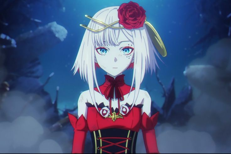 VitaeSymphoniae's tweet photo. "Hmm... I should change my body. This one... it is a body that's seen the horrors."

Thus, a quick transformation happened. Her hair shortened, and turned pale. So did her skin. Her eyes, blue, shiny. She even looked younger, yet more elegant.

"Hm. This will do." https://t.co/Nr7SJ3kmmf