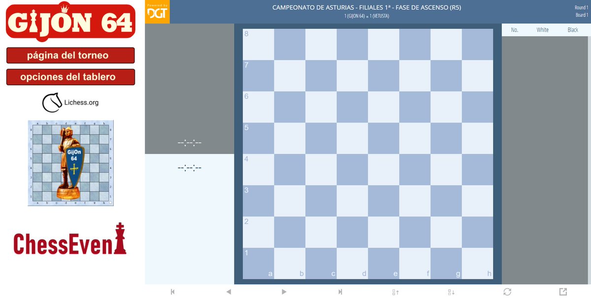 chess_event's tweet photo. Hoy retransmitiremos el encuentro entre @GijOn64oficial y @VetustaChess de la fase de ascenso de filiales, podéis seguirlo en la web oficial https://t.co/Xdcypm0Odl o en en @lichess   https://t.co/A0tP05xJzm a partir de las 16:30 https://t.co/ej1b3AbaDT