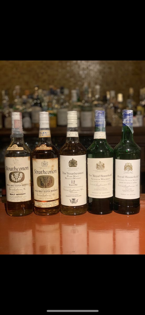 BAROldCraft1's tweet photo. 年末棚卸しで死なないために少しずつ進めてる在庫と状態チェックからピックアップ。

#ROYALHOUSEHOLD
#ロイヤルハウスホールド  
#STRATHCONON
#ストラスコノン

ブキャナンズの流れですがこの辺りも飲み比べて楽しいです。

個人的にはストラスコノンが好きなのです。

#baroldcraft #TWLC #BOC https://t.co/ebq9oXa4Pz