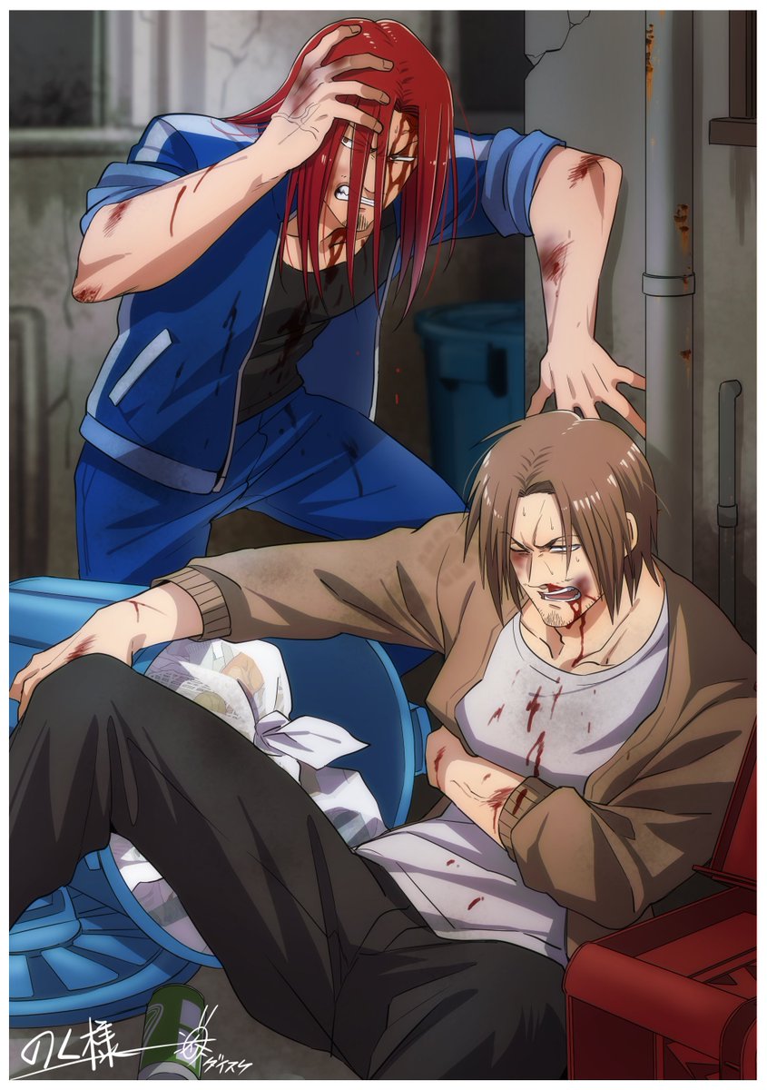 うちよそカップルさんリピートご依頼ありがとうございました!今度は2人ともボコるリクエストだったので道端で若いチンピラグループに絡まれて喧嘩買っちゃったかんじにしました、男をボコすなら汚い裏路地に限りますね
https://t.co/dQ8MBvf3NO 
