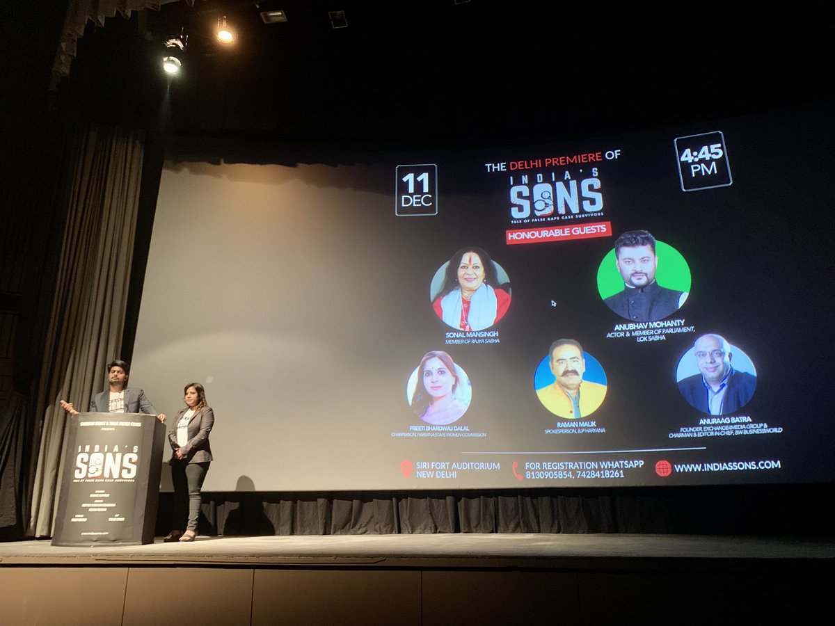AnubhavMohanty_'s tweet photo. Fingers crossed🤞🏻
Ready to watch INDIA’s SONS - Tale of False Rape Case Survivors.

#IndiasSons
#FalseRapeCaseSurvivors
#mentoo 
#GenderEquality
#equality https://t.co/v9LtXojrQl