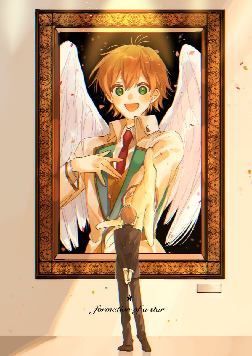 新刊1個目:web再録
主に誕生日の漫画をまとめたやつですが、他の漫画もいろいろ入れてたら108Pになりました なぜ 
書き下ろしはないんですが、描いた話に色々言ってるページを追加してます 表紙は箔押しです
① 