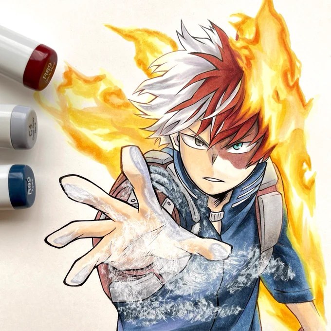 膨冷熱波🔥
#ヒロアカ #模写 