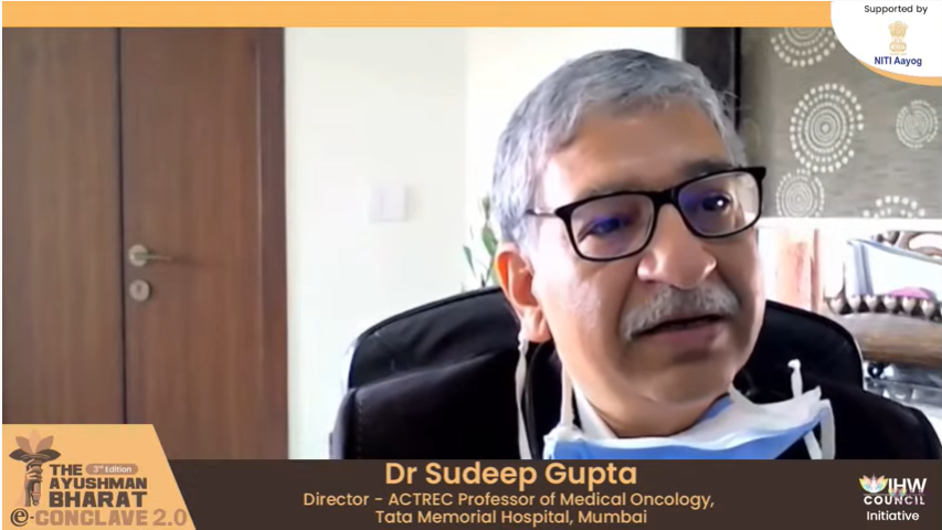 IHWCouncil's tweet photo. @mohdameel @drkuldeep @JugalVMMC @MoHFW_INDIA @mansukhmandviya @NITIAayog The Government of India is already trying to implement across both the primary & secondary health care levels methods of screening and early detection, that are cost effective and are locally implementable.
- Dr Sudeep Gupta
#AyushmanBharat #ABConclave #UniversalHealthCoverage https://t.co/CFXA6rykBJ