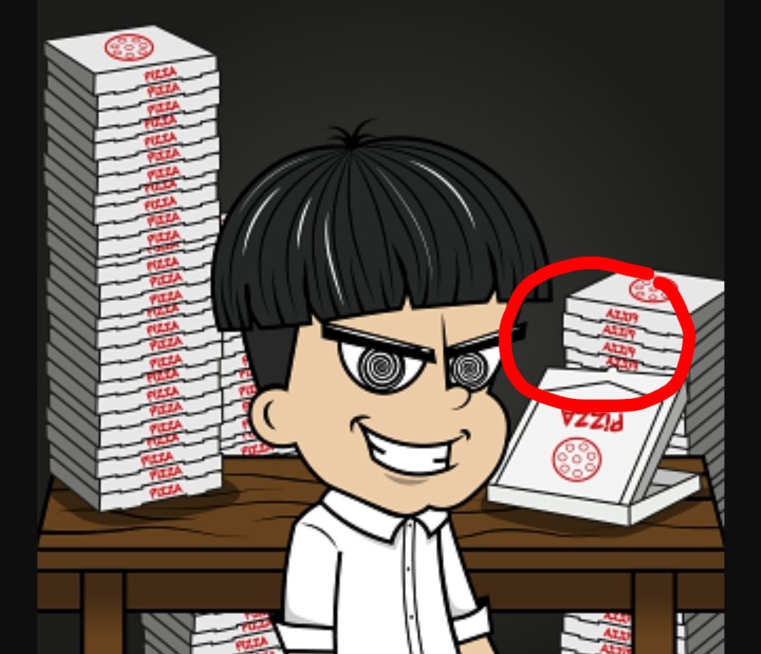 EnieV00's tweet photo. Gm #nastynerds, yesterday I asked about the pizza boxes. Well it's Pizza mirrored. #Assi9 does it have a cultural meaning or something. Many people use it as Username. Do you know more about?

#sbf #solana #thegre4t #NFT #BTC #nerdseason https://t.co/oo0K2A3Y2X