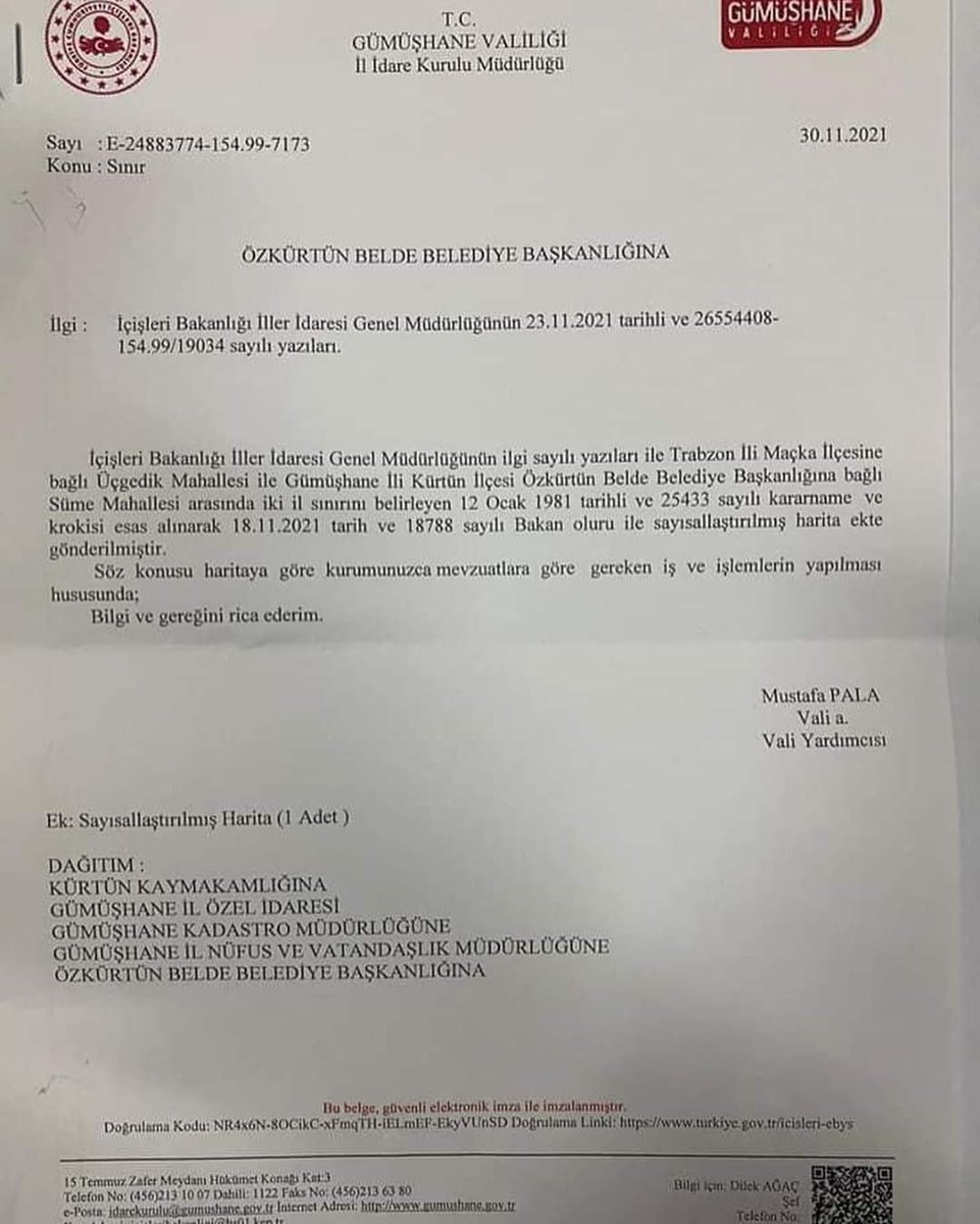 sidef29's tweet photo. Gümüşhane Kürtün ilçemize bağlı  Kırgeriş, Bağlama ve Damlı köyleri sınırlarının küçültülüp Trabzon Şalpazarı’na verilmesi iki kardeş şehir arası kırgınlık oluşturmaktan başka bir işe yaramaz. Bu yanlıştan dönülmesi en büyük temennimizdir. @cihanpektas1 

ŞİDEF Yönetim Kurulu https://t.co/iLnrYeP4bw