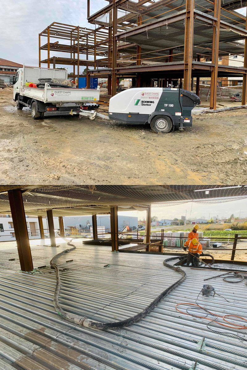 aurelienR85130's tweet photo. // POMPAGE DE BÉTON //
Hier, nouvelle prestation de pompage de béton avec 42 ml de tuyaux au 1er étage de ce bâtiment. https://t.co/6YqNNPy0sB https://t.co/njTR5jbmAN