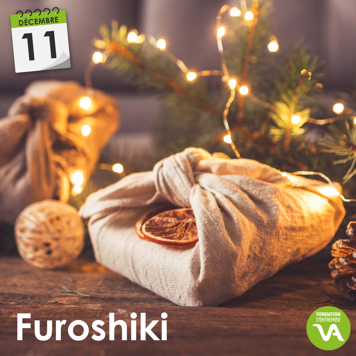 Une utilisation = Déchet / NON !!  

#Furoshiki : art ancestral japonais qui permet d’emballer ses cadeaux de manière originale et écologique.

#Noël2021 : optez pour un paquet cadeau plus #green !

Réutilisable à l’infini, ce #DIY valorise l’#upcycling.

#NoëlGreen #Ecolonomie