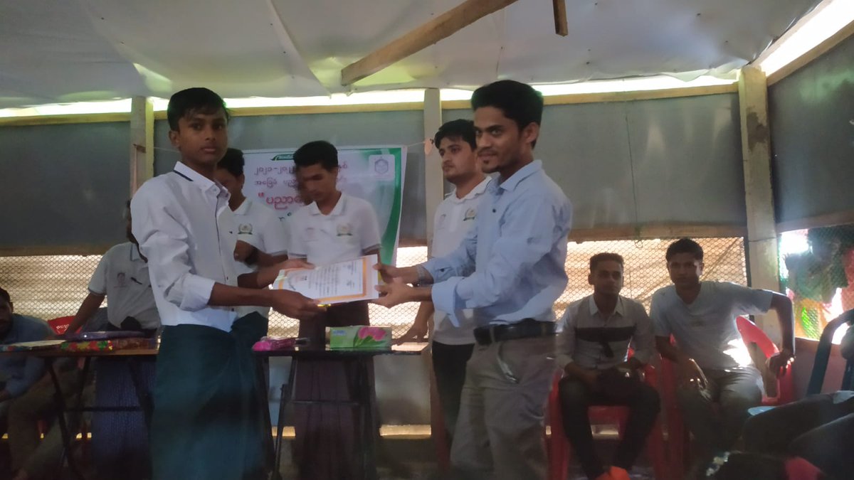 ForYrd's tweet photo. Alhamdulila We have done another ceremony in our center 1.
# Youths for Rohingya Development (YRD) always try to inspire our Rohingya community. https://t.co/mjSdBRIKLK