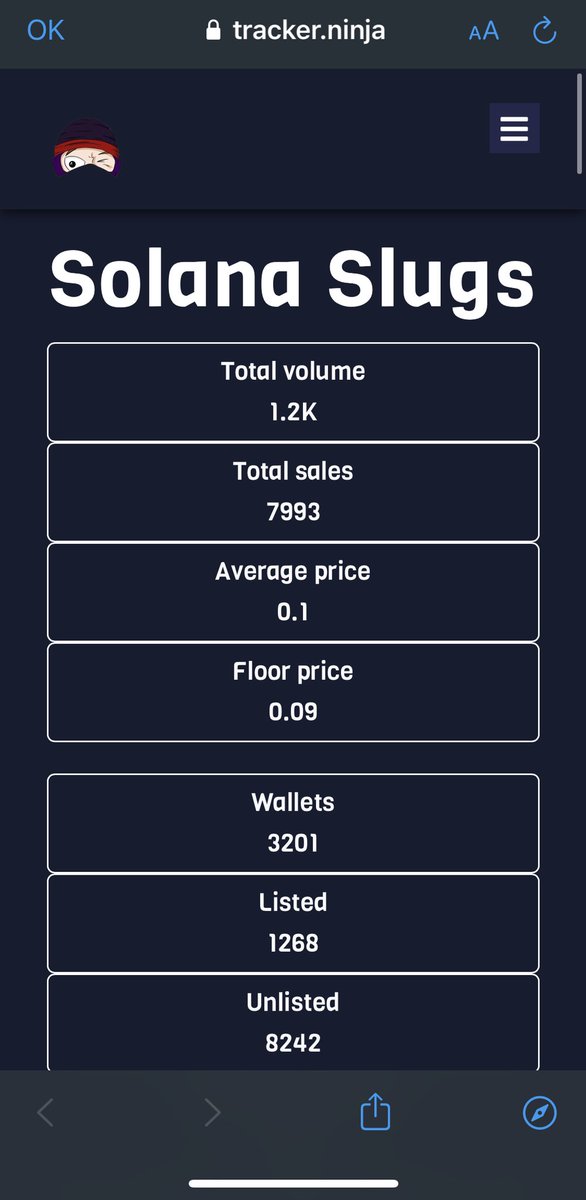 ✅ New collection listed!✅ A warm welcome for <a href="/SolSlugsNFT/">Solana Slugs</a> !