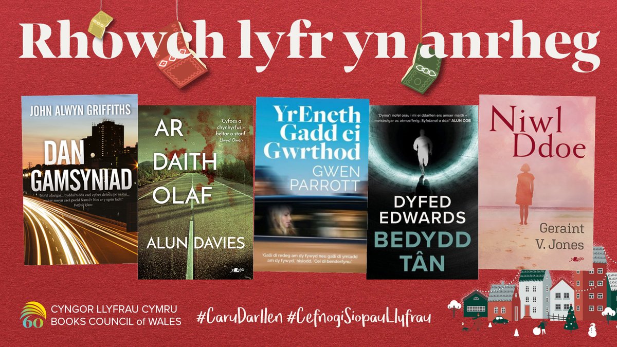 LlyfrauCymru's tweet photo. 📚Rhowch lyfr yn anrheg!

🎁Dan Gamsyniad - John Alwyn Griffiths
🎁Ar Daith Olaf - Alun Davies
🎁Yr Eneth Gadd ei Gwrthod - Gwen Parrott
🎁Bedydd Tân - Dyfed Edwards
🎁Niwl Ddoe - Geraint V. Jones

Ar gael nawr o'ch siop lyfrau leol

@CarregGwalch | @YLolfa | @GwasgyBwthyn https://t.co/WyCjk86Rcs
