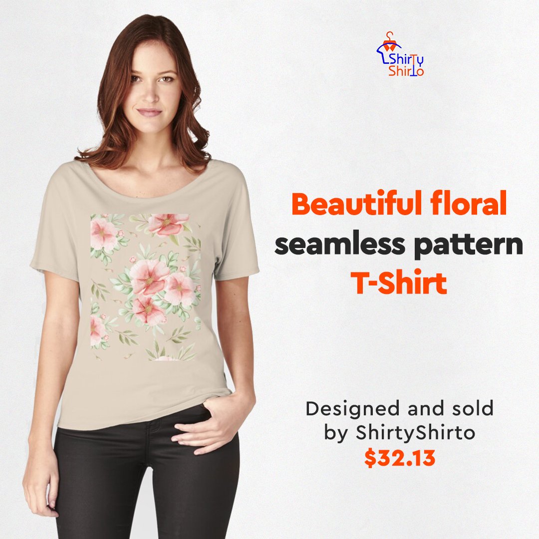 ShirtyShirto's tweet photo. This beautiful seamless pattern T-Shirt Hang loose in this comfy tee with a wide scoop neck and generous short sleeves. Boxy, oversized fit. 🤩

#shirtyshirto #tshirtprinting #tshirtdesign #tshirt #tshirtstore 
#colorfulfunkymousepad #floralseamlesspatterntshirt https://t.co/wNQewi5cd1