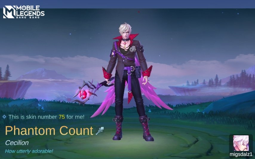 LinagaMiggy's tweet photo. I just obtained a new skin Phantom Count in Mobile Legends: Bang Bang! Let's face off against the world's best MOBA players together! 
https://t.co/1LW0fDgxuM https://t.co/8ED8aqAmt6
