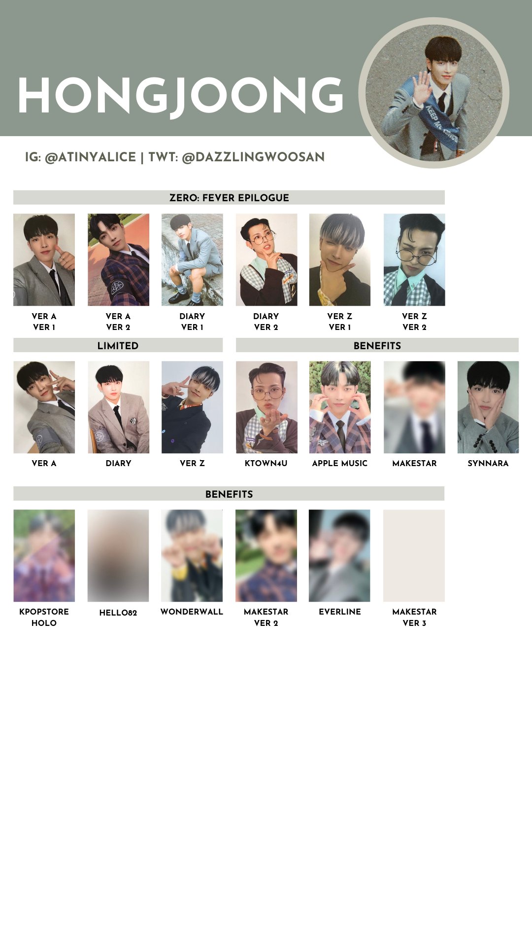 ATEEZ サン ZERO:FEVER ヨントン ポラロイド ATEEZ x SUBK SHOP EXCLUSIVE Zero FEVER Part.3 POLAROID SET