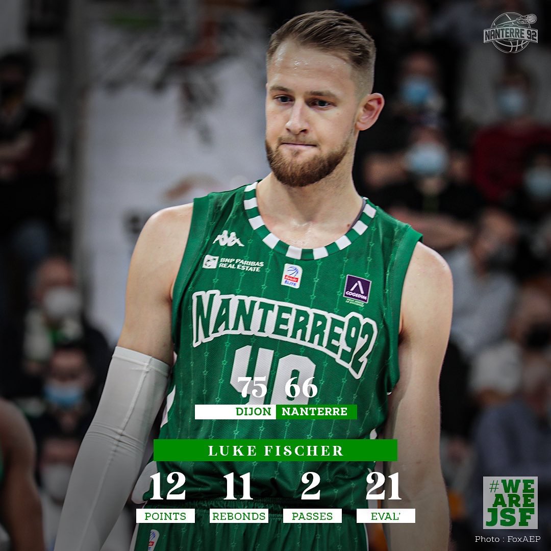 Nanterre92's tweet photo. 19pts pour @Delassebat hier soir à Dijon 👏 Et double-double pour @Bigfishy40 ✊🏼

#WeAreJSF #BetclicELITE https://t.co/3lLcWg1dKC