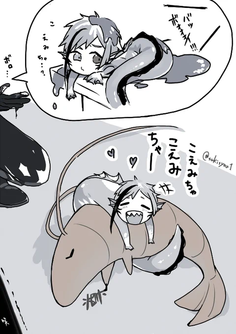 オレの小エビ～4 フロ監rkgk
たとえ稚魚になっても🦐を離さない🦈であってほしい

#twstプラス 
