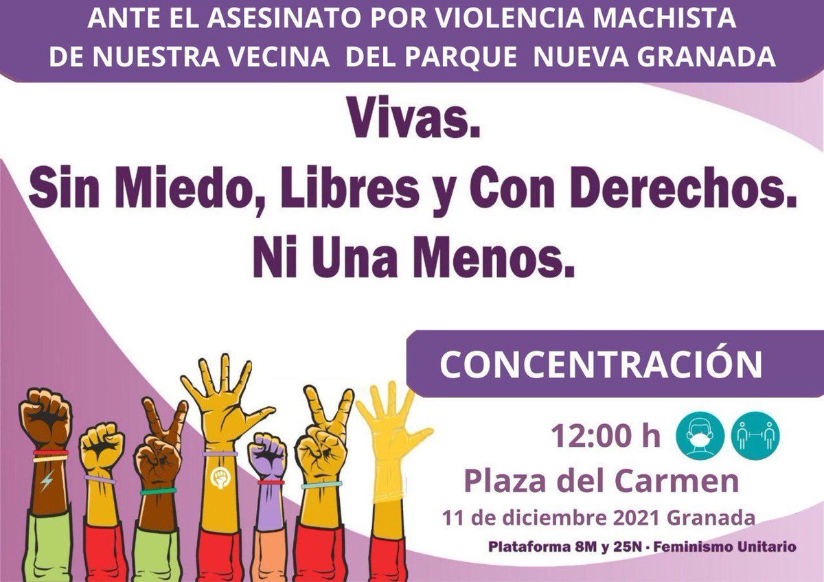Estaremos en Plaza del Carmen, alzando la voz por las que ya no pueden, como Lorena, por ella, por su familia y por todas las que ya no están para luchar. Mientras los hijos sanos del patriarcado sigan asesinándonos, seguiremos en pie de guerra contra las violencias machistas.