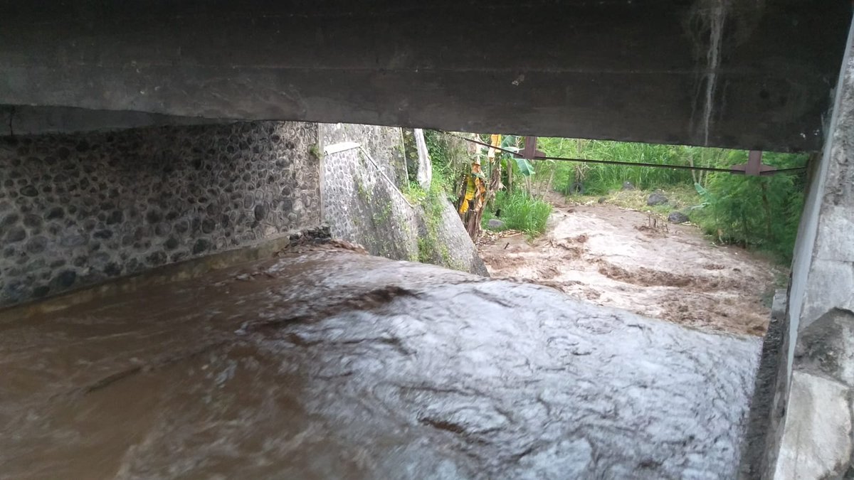 Korsda_Bwi's tweet photo. Banjir kiriman dari Dam Tugu sudah sampai jembatan hitam Klatak atau Bulusan, semoga segera surut. Cc @PengairanBwi @p50_guntur https://t.co/RwSJHxGA3Y