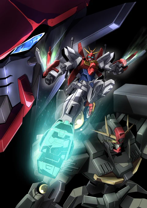 ブレイカーバトローグの絵を放送中に全然アップできてなかったので描きました。ブレイジングガンダムのギミックが描いててすごく面白いです。 