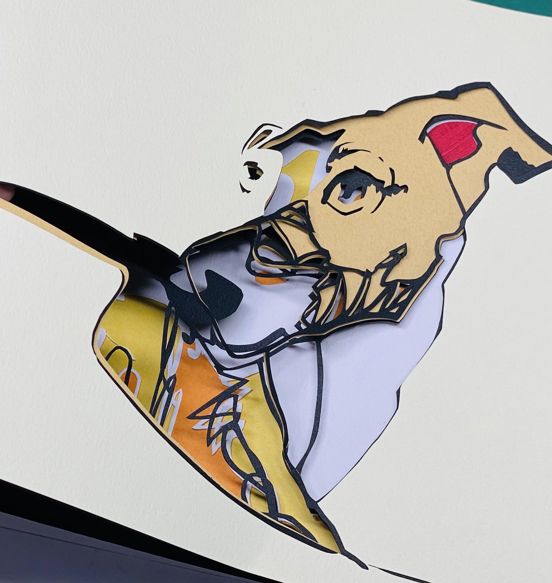 aartstudio1's tweet photo. ウチの子完成。
親バカなので美化しました🐕✨。
#彫紙アート #切り絵#ウィペット https://t.co/dvGcVkIWsM
