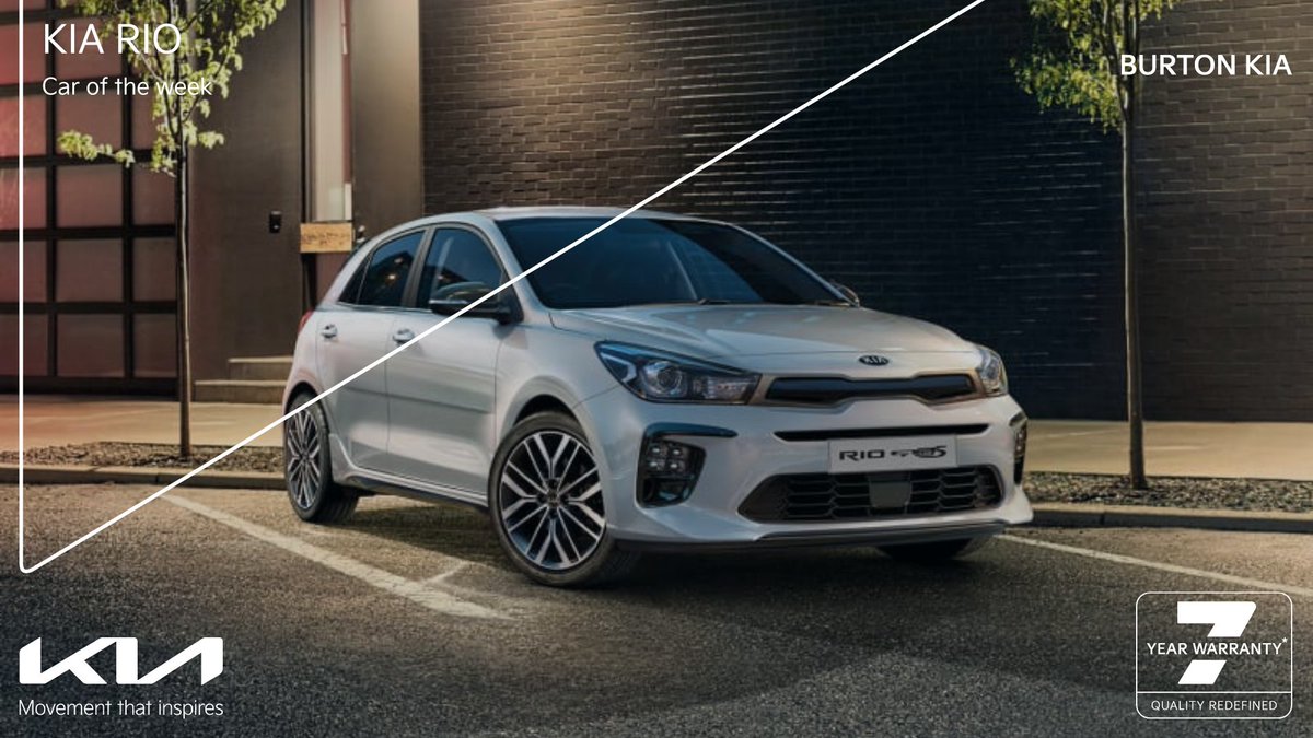 🚗  #CAROFTHEWEEK - Kia Rio 🚗

The new #KiaRio features an advanced mild-hybrid powertrain, giving you low-emission everyday driving🌿

👉 Blind-Spot Collision Warning 
👉 Reversing Camera
👉 Forward Collision-Avoidance Assist

Find out more👇
burtonkia.co.uk/new-cars/rio/