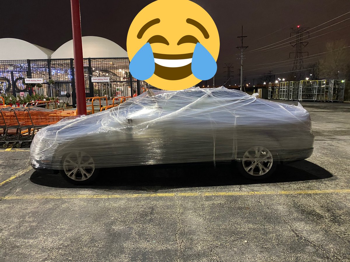 Severo_Luera's tweet photo. Last day here @HomeDepot1908 and my @D38 team thought it would be funny if I spent a little more time in the parking lot unwrapping my car. I’m Going to miss them so much!! https://t.co/9OBf0D6Lln