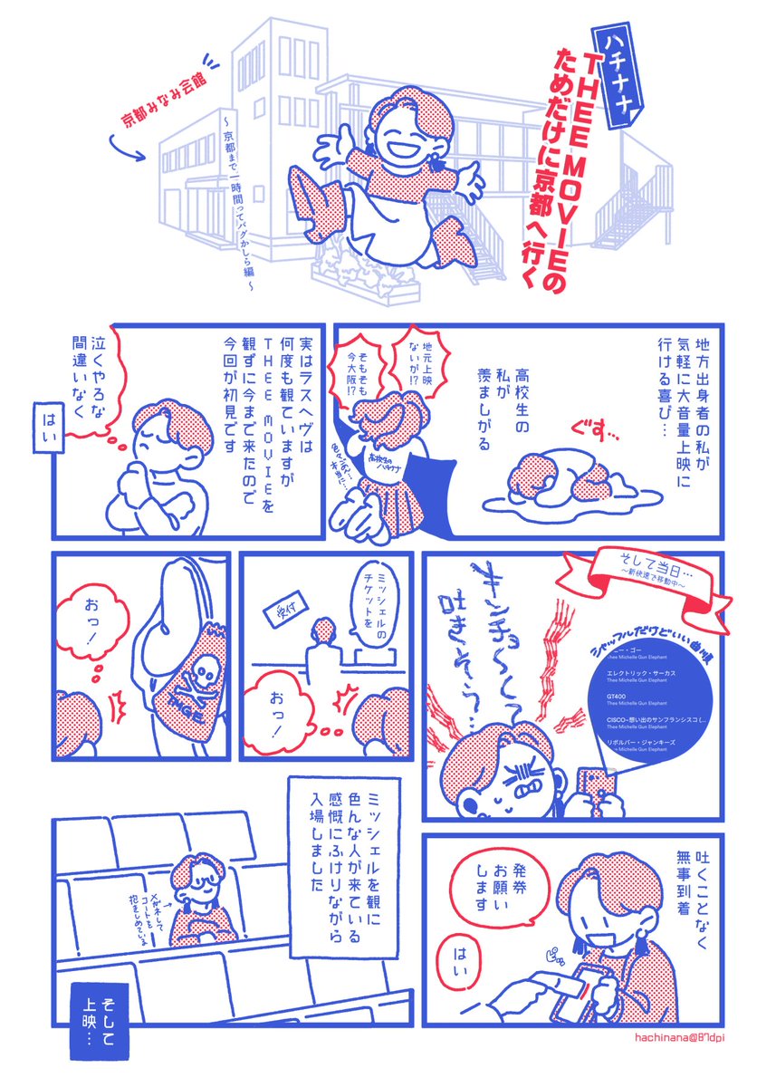 京都みなみ会館へTHEE MOVIEを観に行った日の漫画です
今観ることが出来て本当～～～～～…に良かったです…… 