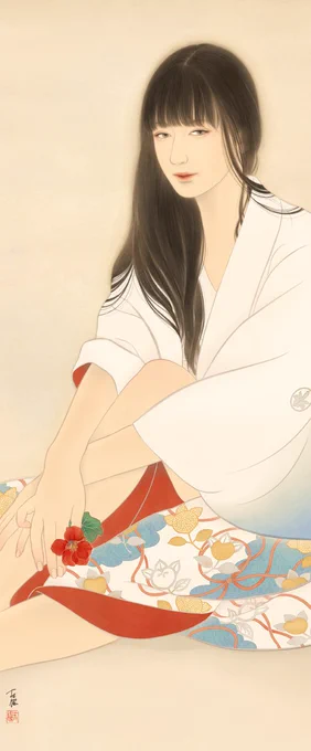 「女<一>」と<二>は他の作品と違い、明確に【自分(視点を持つ人)との間に付き合いがある】女性を描いています。

ただこの女性が家族なのか、友人や恋人なのか、どちらにしろあくまでも自分以外の人。
「隠されてしまえば心の中は分からない」を裏テーマに、(続く)
#作品エピソード 