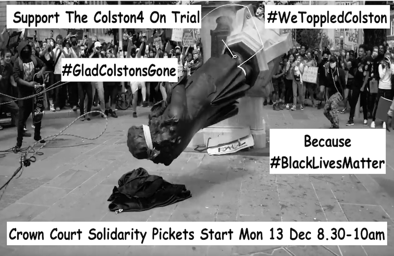 BristolDefenda1's tweet photo. Don't just buy that #Banksy t-shirt...act to #SupportTheColston4 too!
Raise the issues, make some noise.
Join the solidarity protest at #Bristol Crown Court, 8.30am on Monday 13 December.
#WeToppledColston because #BlackLivesMatter
Now #DropTheCharges
https://t.co/JdB2rhCGPH https://t.co/zjVvMIoLxL
