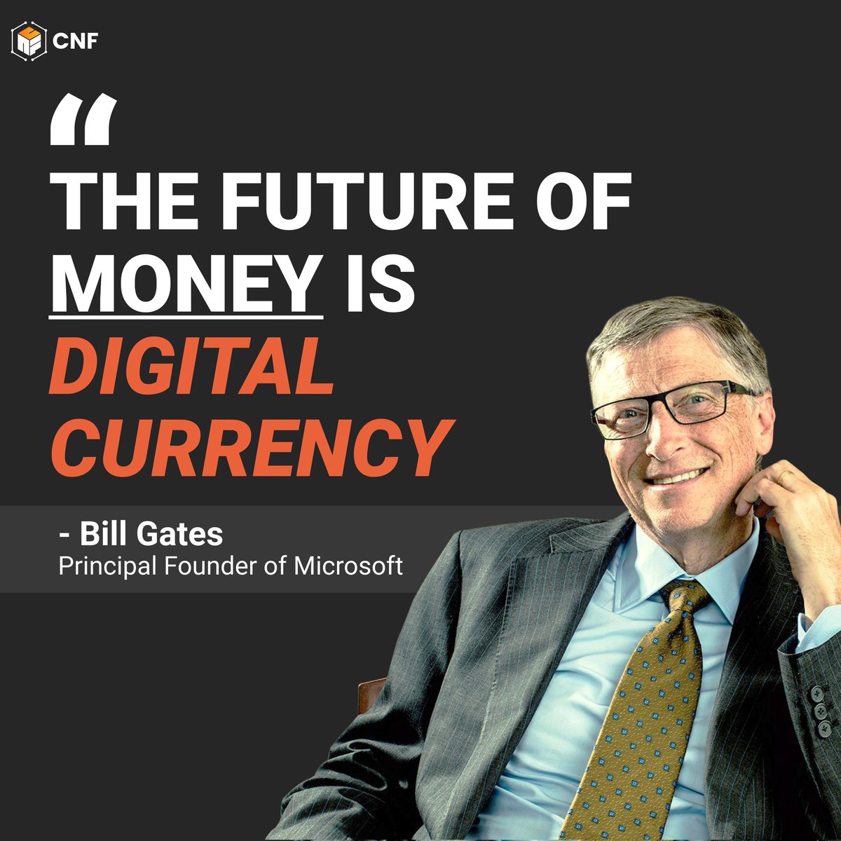 Cryptoneurnetw1's tweet photo. He said it, when are you gonna believe it? It’s high time now. Start investing in crypto and get ready for a brighter future.
#CNF #CNFARMY #CNFGlobe #entrepreneur #crypto #cryptoneur #cnf #digitalmoney #cryptocurrency #blockchain #btc #ethereum #startup #virtualmoney #billgates https://t.co/dzZtsaMeMw
